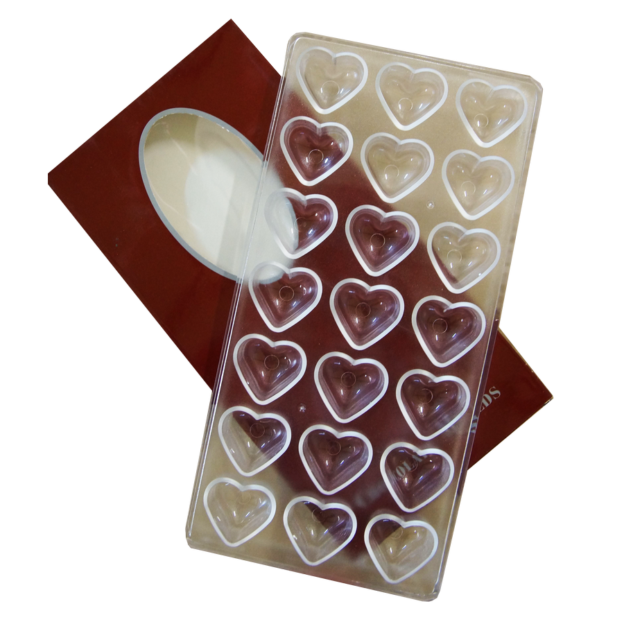 купить Форма для конфет из поликарбоната Сердца 28*14см  D 274