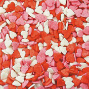 купить Декоративные посыпки "Сердечки красно-бело-розовые" мини 0,75 кг 16021  в интернет-магазине